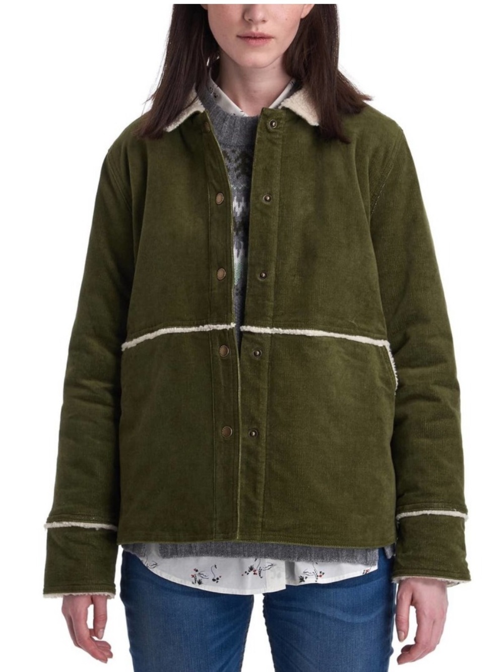 Barbour Tyneside Faux Shearling Corduroy Jacket
